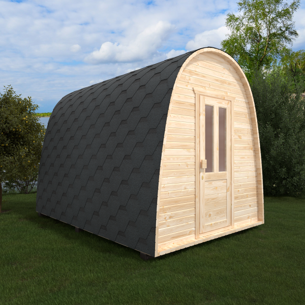 Fasssauna / Gartensauna / Banja / Viking 3,5 m mit Vorraum